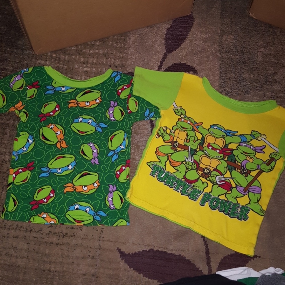 2t pajama ninja turtle tops